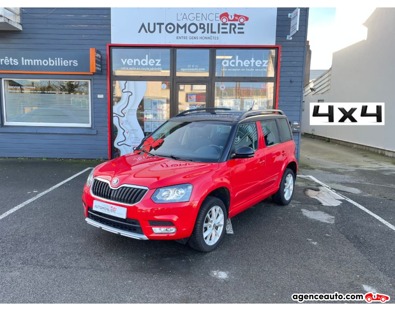 Achat voiture occasion, Auto occasion pas cher | Agence Auto Skoda Yeti 4x4 2.0 TDI DSG6 150 cv Style Rouge Année 2016 Automatique Diesel